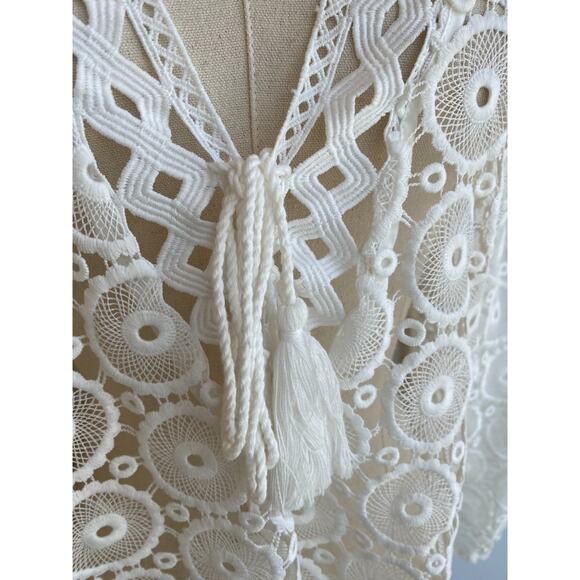 Shoshanna Lace Caftan Dress Swim Cover-Up Size Medium M - Picture 5 of 13